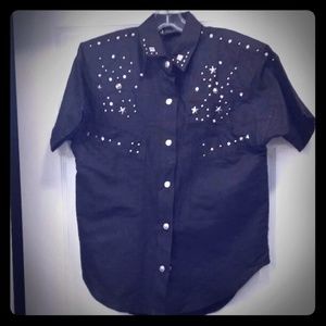 Vintage 90s studded western shirt